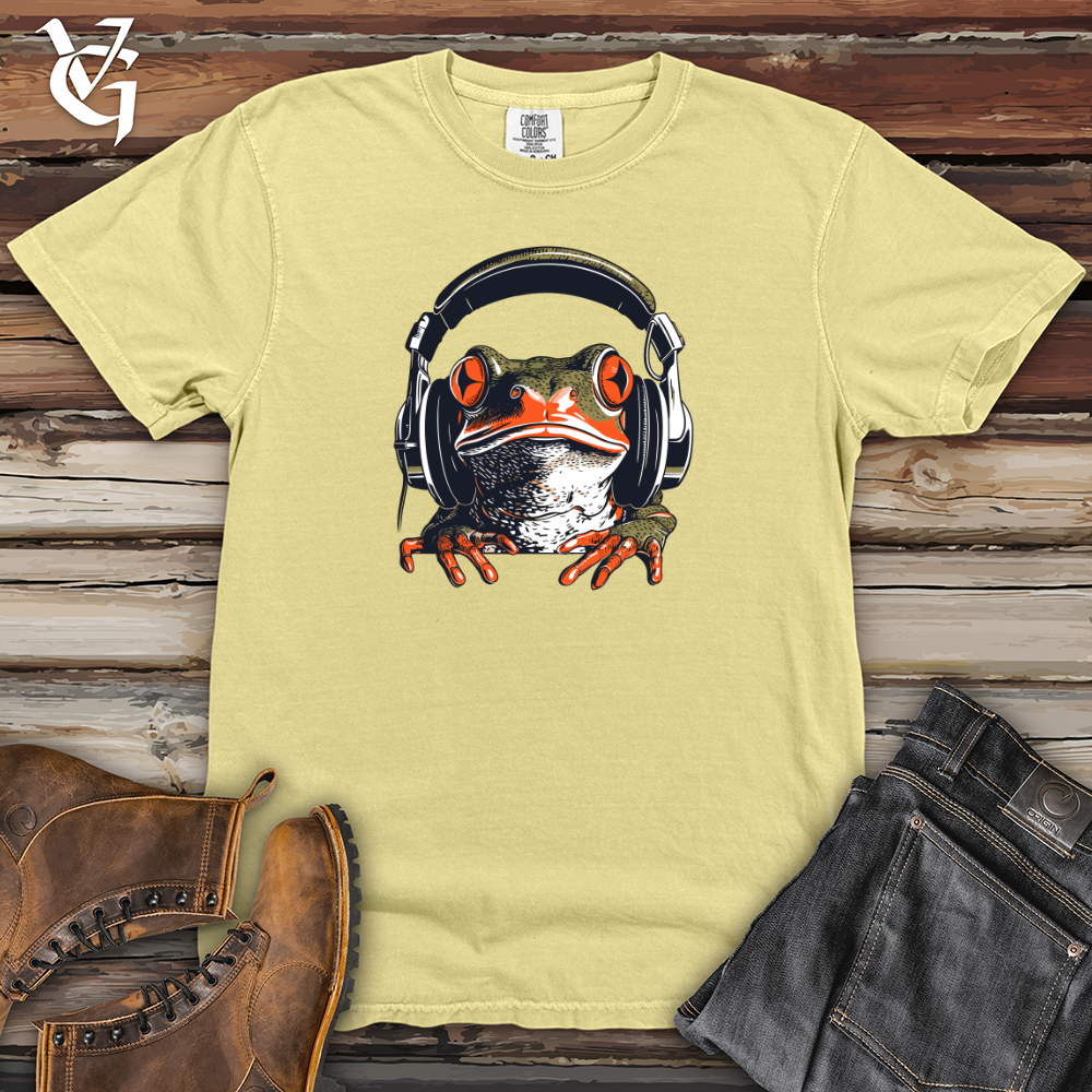 Viking Goods Frog Pond Beat Headphone Rhythm Heavy Cotton Comfort Colors Tee Banana / L