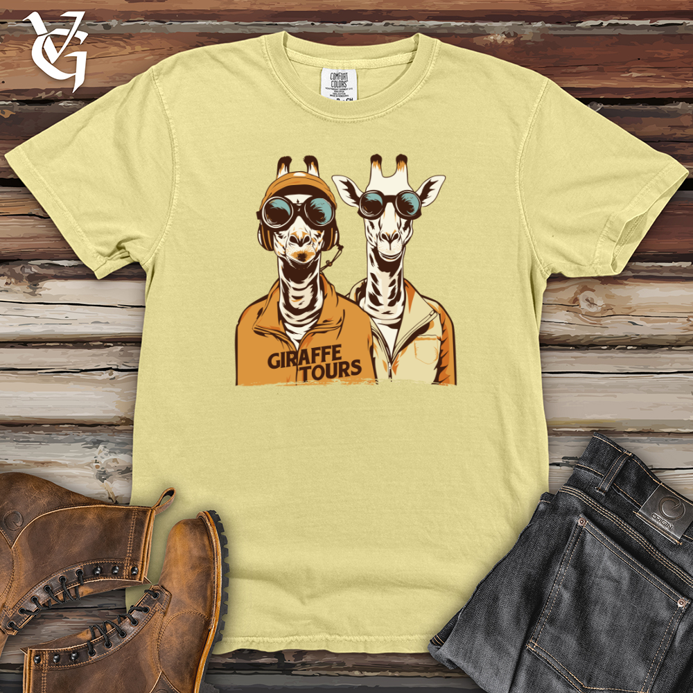 Viking Goods Giraffe Tours Pilots Heavy Cotton Comfort Colors Tee Banana / L