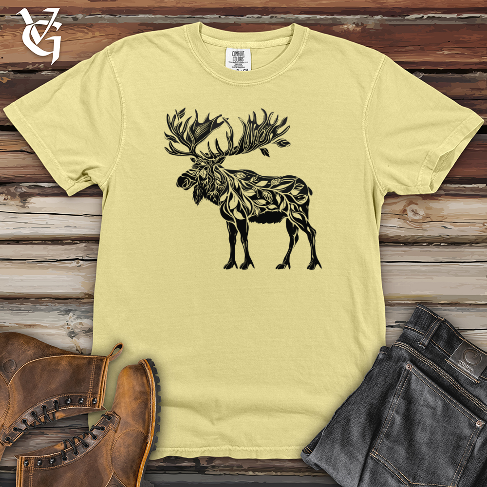 Viking Goods Majestic Moose Silhouette Heavy Cotton Comfort Colors Tee Banana / L
