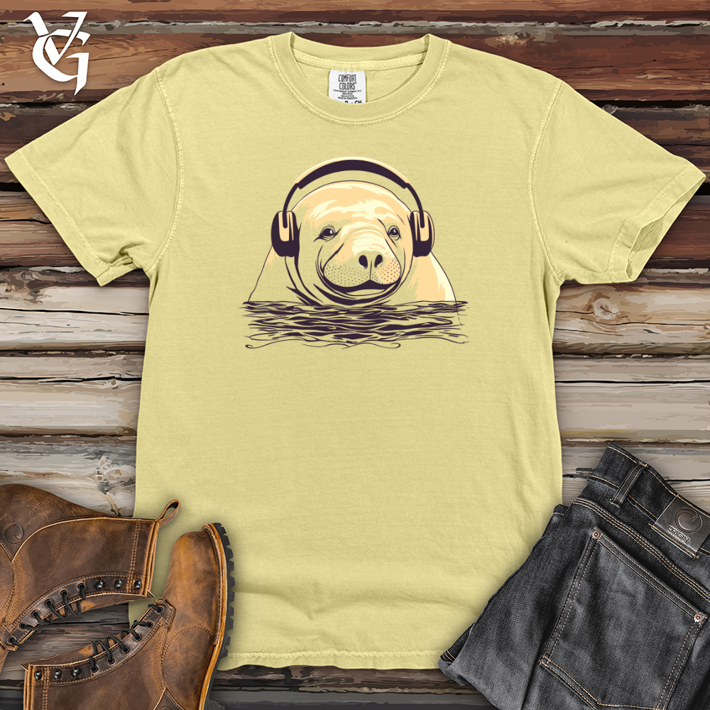 Viking Goods Manatee Headphone Bliss Heavy Cotton Comfort Colors Tee Banana / L