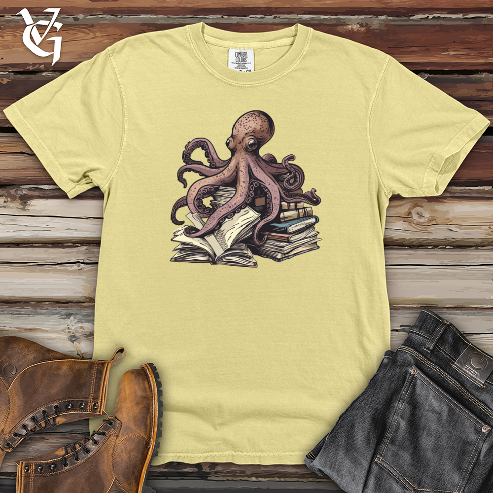 Viking Goods Octopus Book Wisdom Heavy Cotton Comfort Colors Tee Banana / L