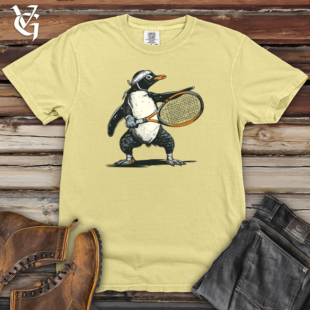 Viking Goods Penguin Tennis Player Heavy Cotton Comfort Colors Tee Banana / L