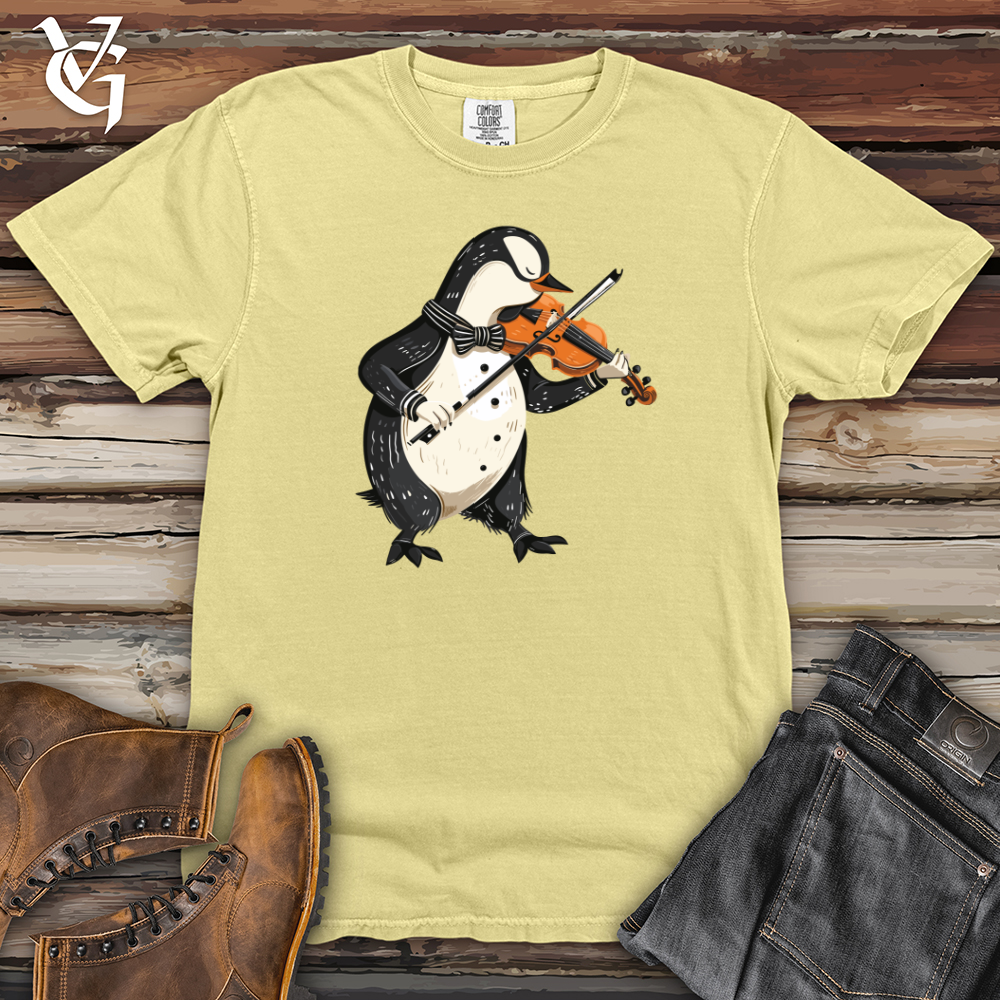 Viking Goods Penguin Violin Virtuoso Heavy Cotton Comfort Colors Tee Banana / L