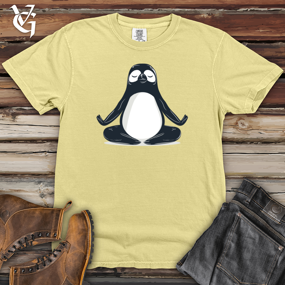 Viking Goods Penguin Zen Pose Heavy Cotton Comfort Colors Tee Banana / L