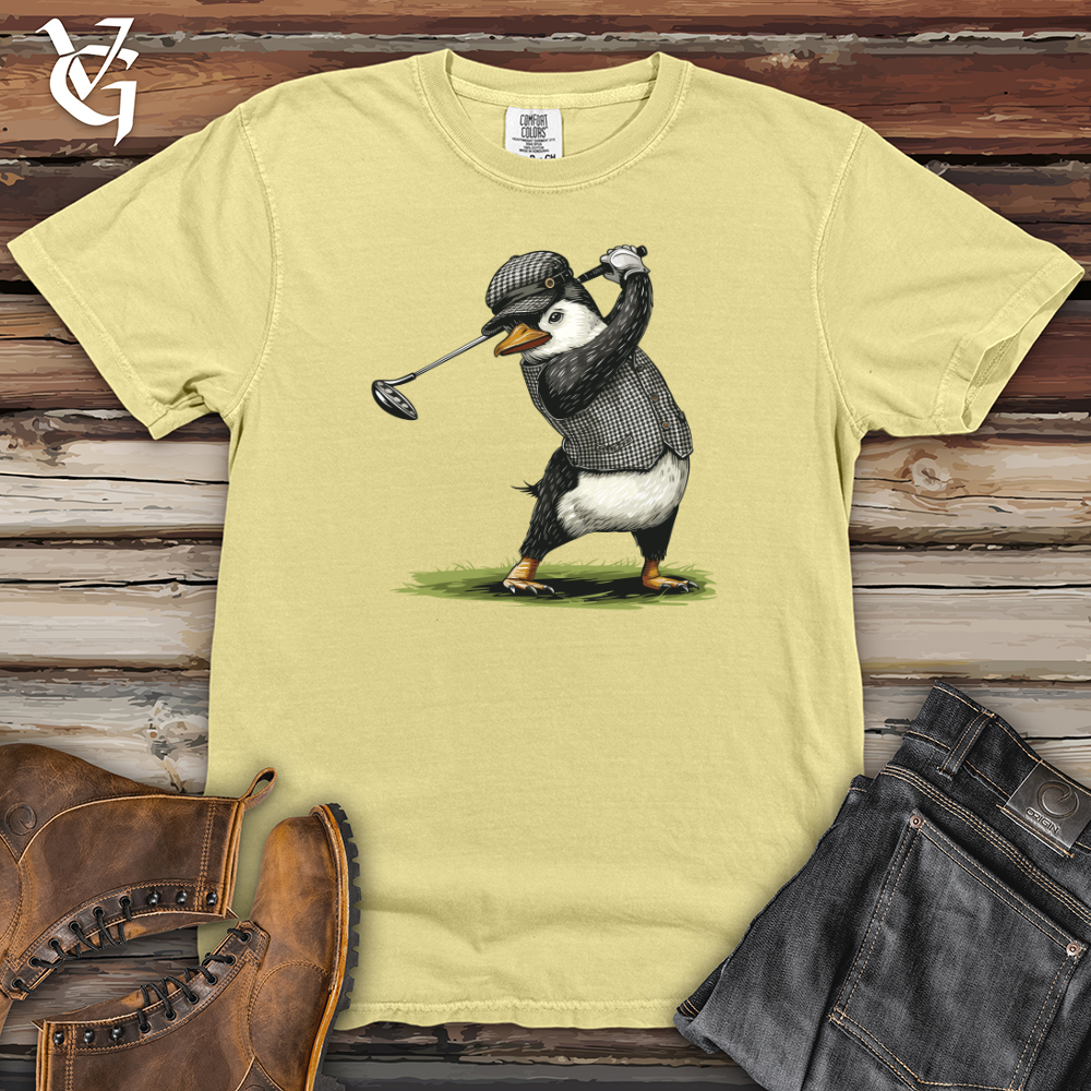 Viking Goods Puffin Golfer Swing Heavy Cotton Comfort Colors Tee Banana / L