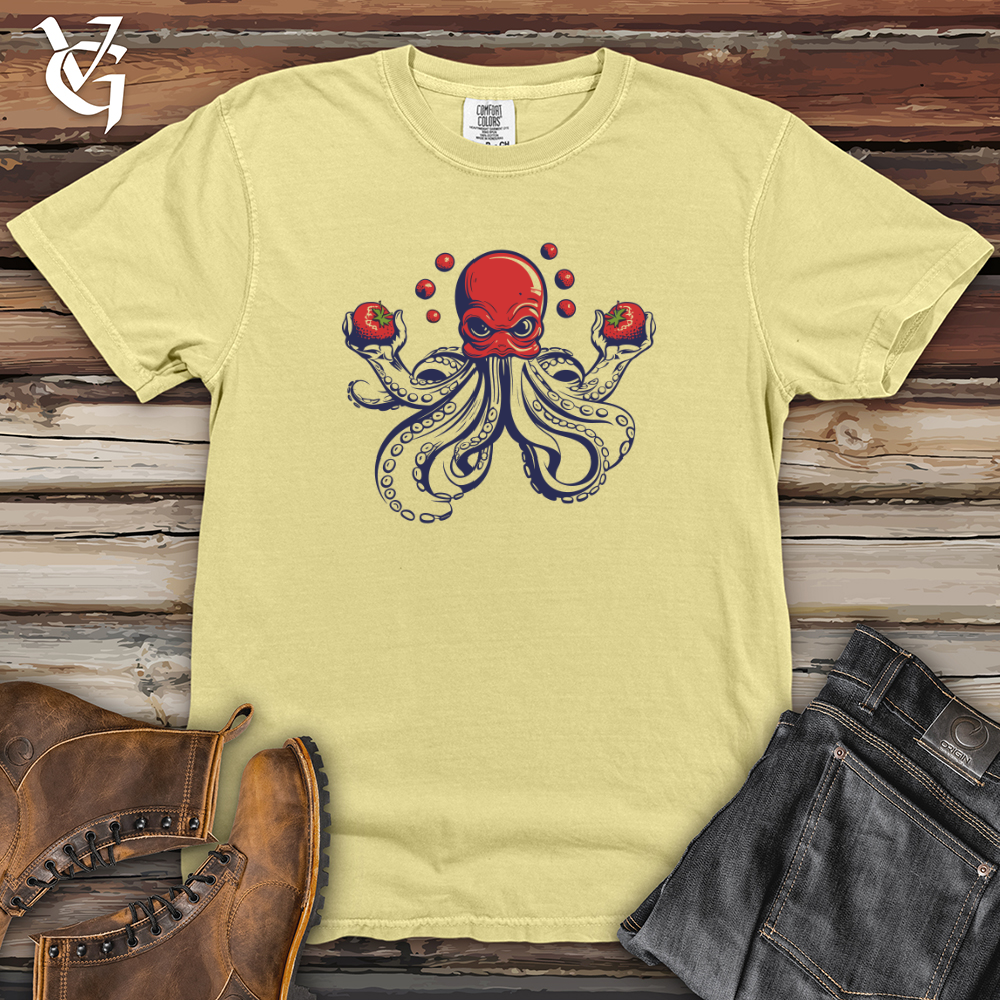 Viking Goods Retro Fruit Juggling Octopus Heavy Cotton Comfort Colors Tee Banana / L