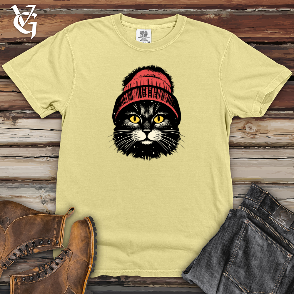 Viking Goods Retro Pom Pom Black Cat Heavy Cotton Comfort Colors Tee Banana / L