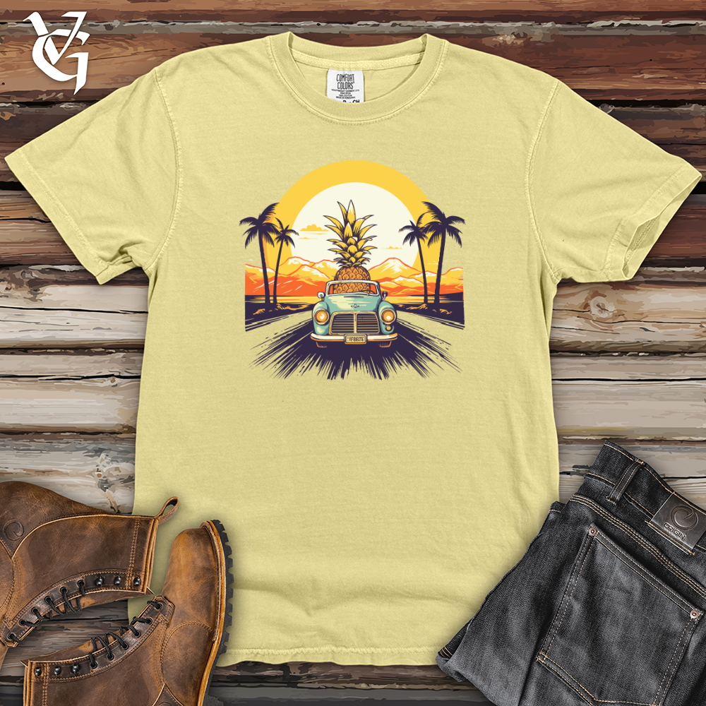 Viking Goods Retro Roadtrip Pineapple Heavy Cotton Comfort Colors Tee Banana / L