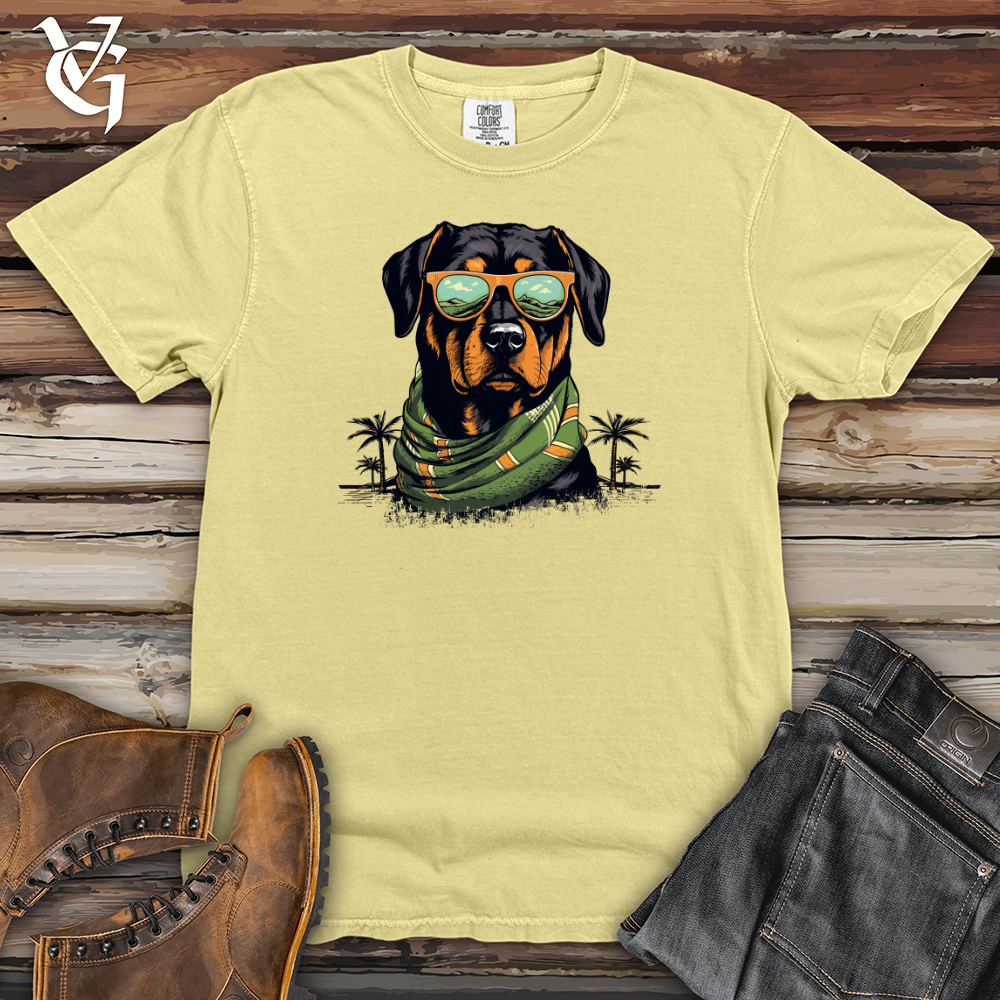 Viking Goods Rottweiler Beach Vibes Heavy Cotton Comfort Colors Tee Banana / L