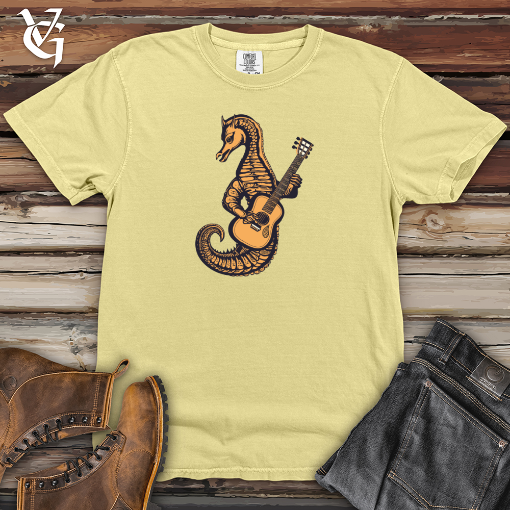 Viking Goods Seahorse Ocean Guitar Serenade Heavy Cotton Comfort Colors Tee Banana / L