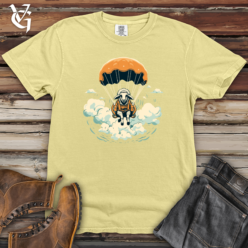 Viking Goods Sheep Skydiving Parachute Rush Heavy Cotton Comfort Colors Tee Banana / L