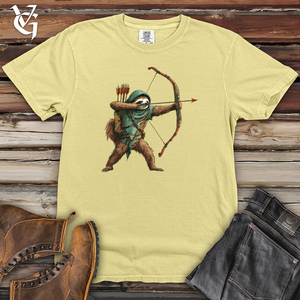 Viking Goods Sloth Archer Adventure Heavy Cotton Comfort Colors Tee Banana / L