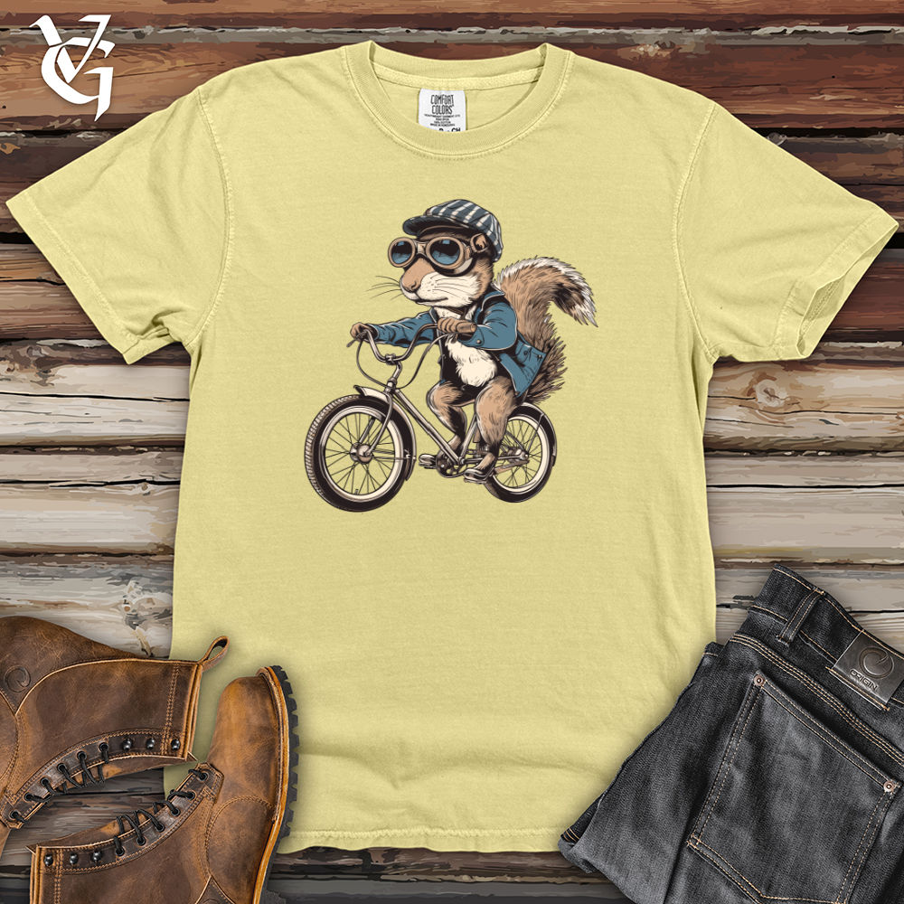 Viking Goods Squirrel Cyclist Voyage Heavy Cotton Comfort Colors Tee Banana / L