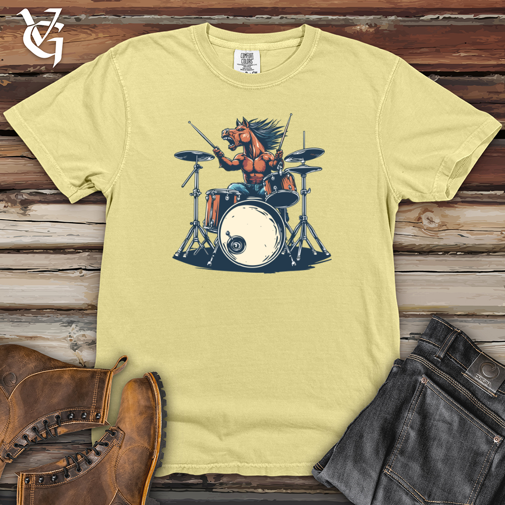 Viking Goods Stallion Drummer Beat Heavy Cotton Comfort Colors Tee Banana / L