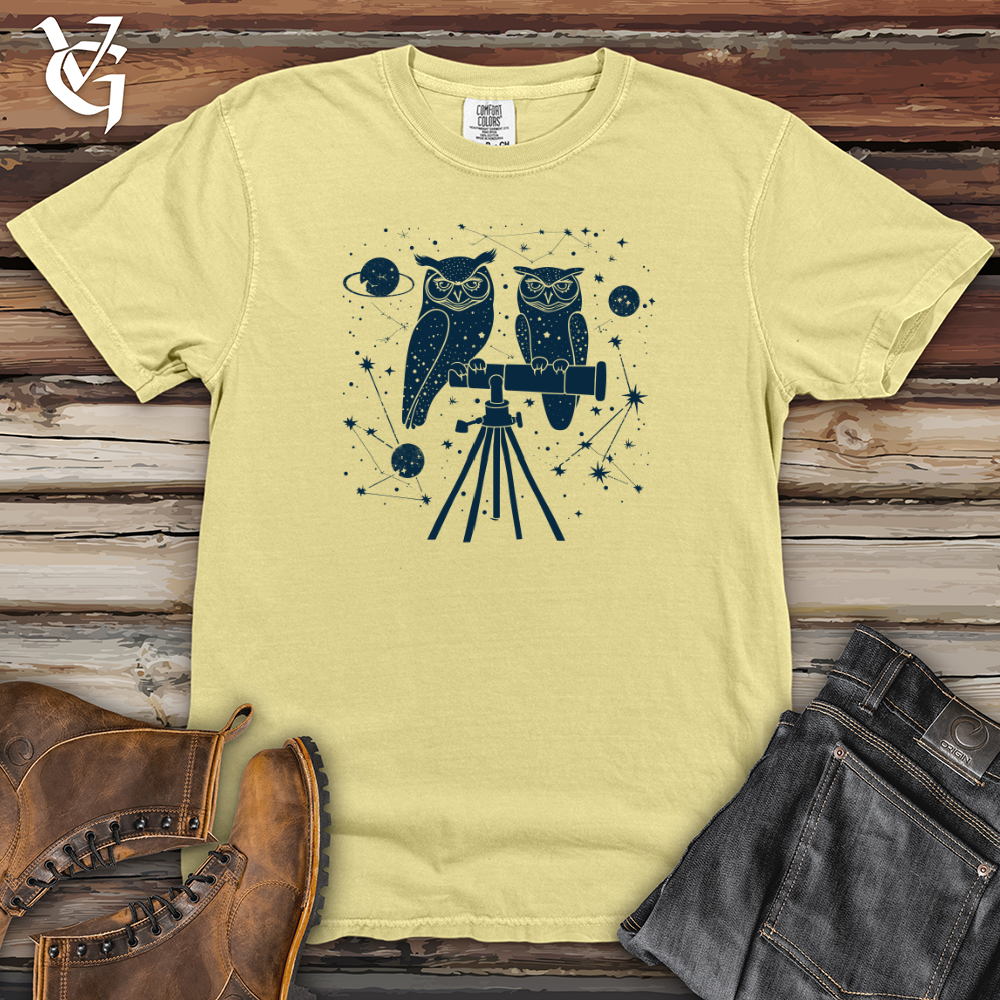 Viking Goods Stargazer Owls Night Heavy Cotton Comfort Colors Tee Banana / L