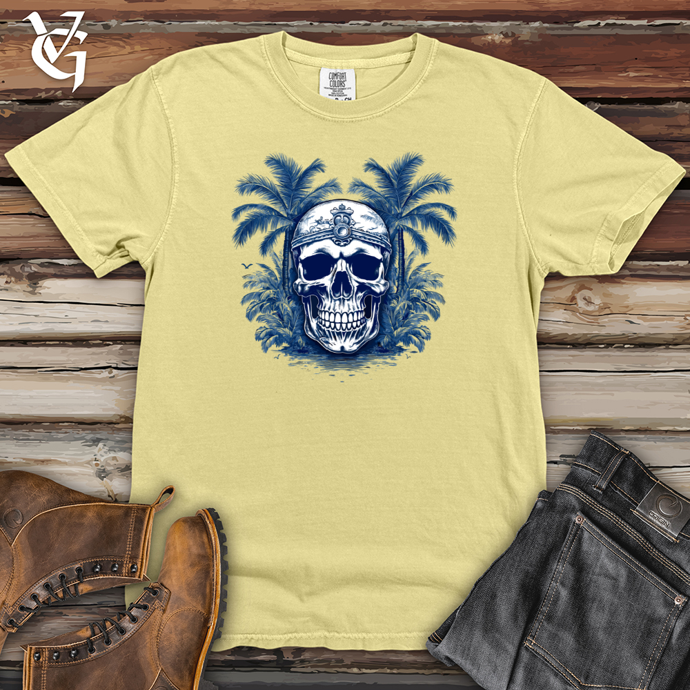 Viking Goods Tattered Captain's Skull Heavy Cotton Comfort Colors Tee Banana / L