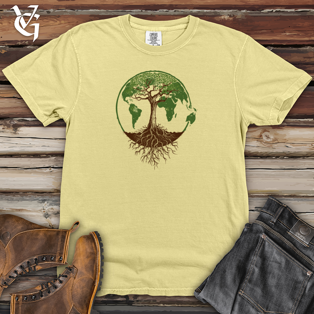 Viking Goods Tree of Life Earth Heavy Cotton Comfort Colors Tee Banana / L