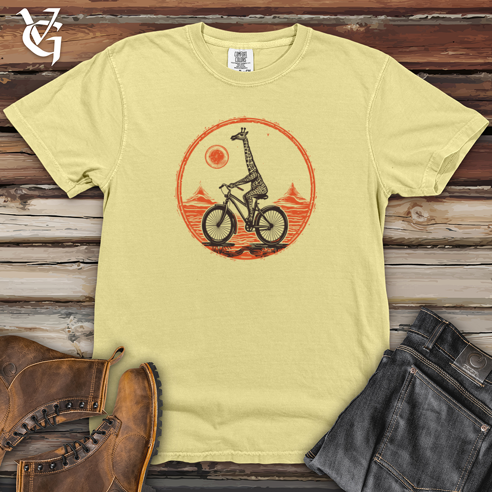 Viking Goods Vintage Cosmic Bicycle Giraffe Heavy Cotton Comfort Colors Tee Banana / L
