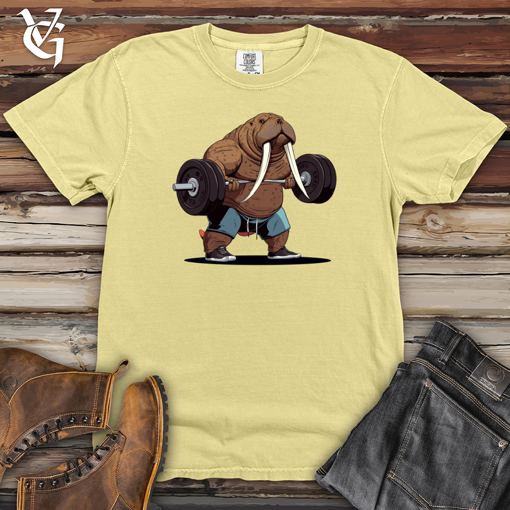 Viking Goods Walrus Weightlifting Champion Heavy Cotton Comfort Colors Tee Banana / L