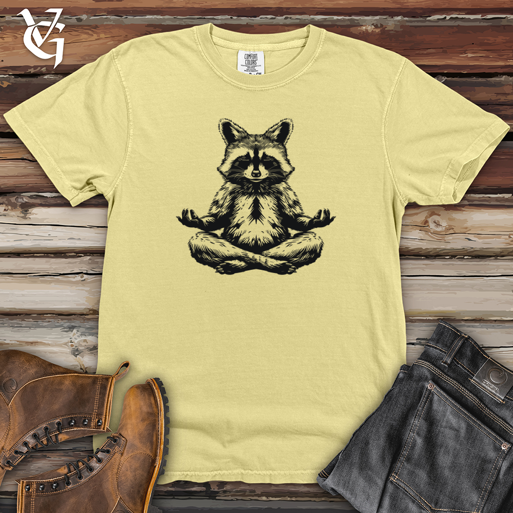 Viking Goods Zen Raccoon Harmony  Heavy Cotton Comfort Colors Tee Banana / L