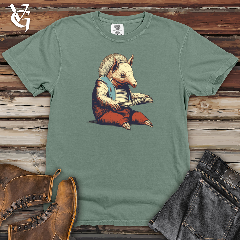 Viking Goods Armadillo Booklover Blissful Read Heavy Cotton Comfort Colors Tee Bay / L