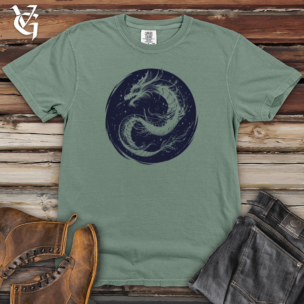 Viking Goods Celestial Dragon Circle Heavy Cotton Comfort Colors Tee Bay / L
