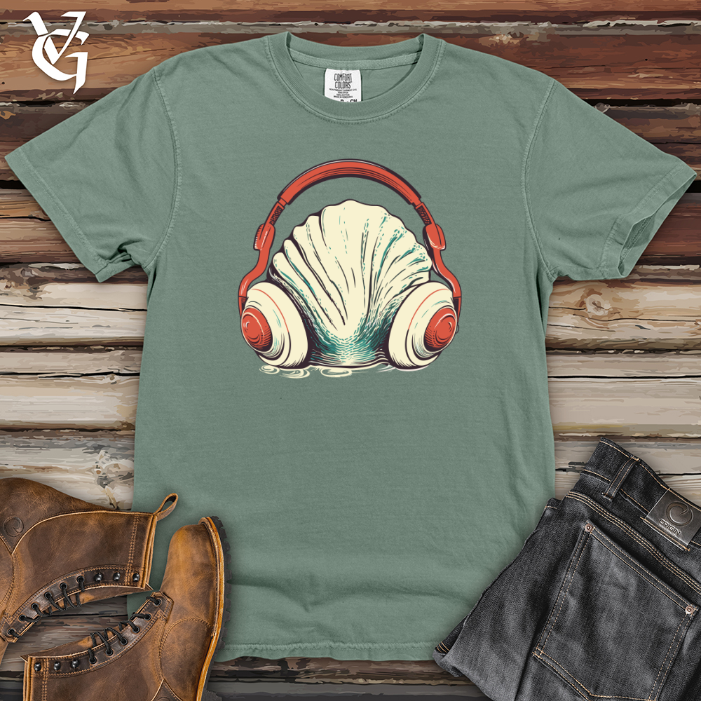 Viking Goods Clam Ocean Echo Headphone Vibes Heavy Cotton Comfort Colors Tee Bay / L