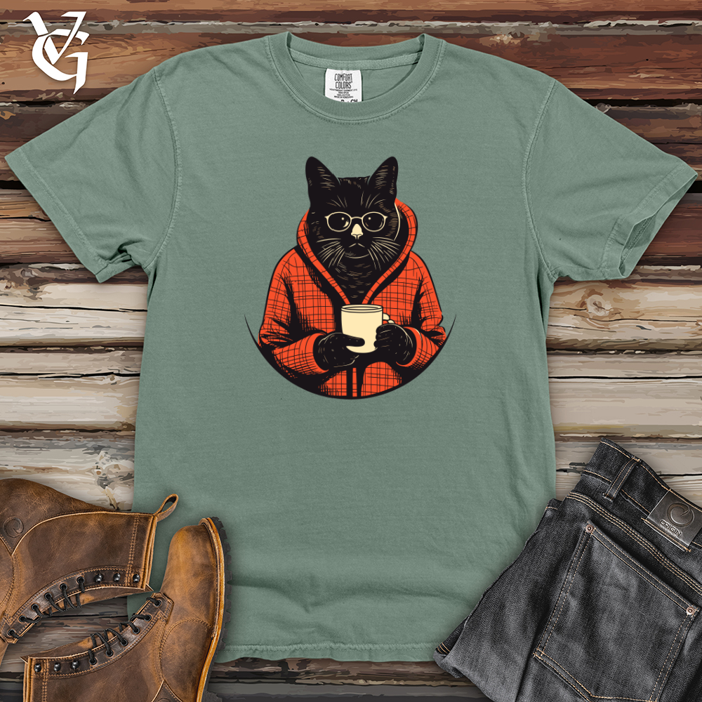 Viking Goods Cozy Sweater Cat Café Heavy Cotton Comfort Colors Tee Bay / L