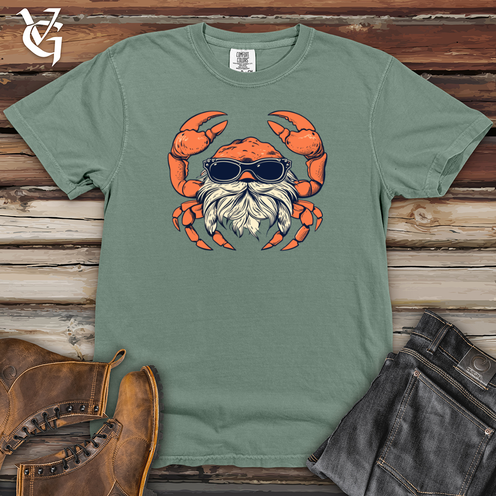 Viking Goods Crab Coastal Hipster Sandy Style Heavy Cotton Comfort Colors Tee Bay / L