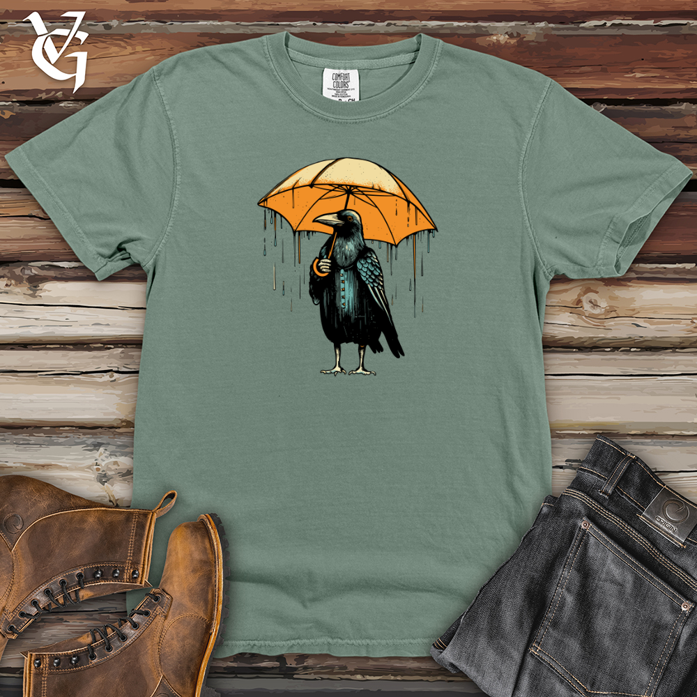 Viking Goods Crow Midnight Shower Umbrella Comfort Heavy Cotton Comfort Colors Tee Bay / L