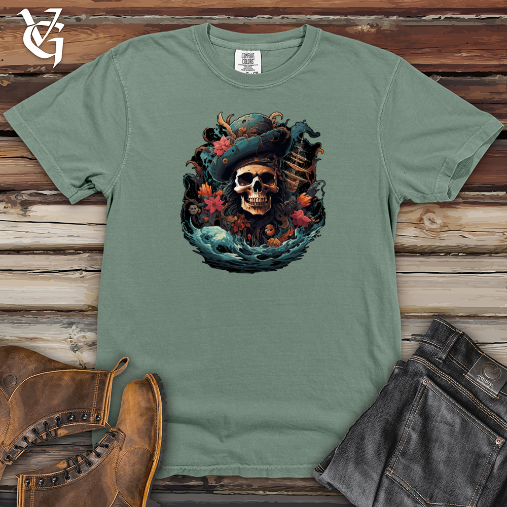 Viking Goods Dreadful Shipwreck Skull Heavy Cotton Comfort Colors Tee Bay / L