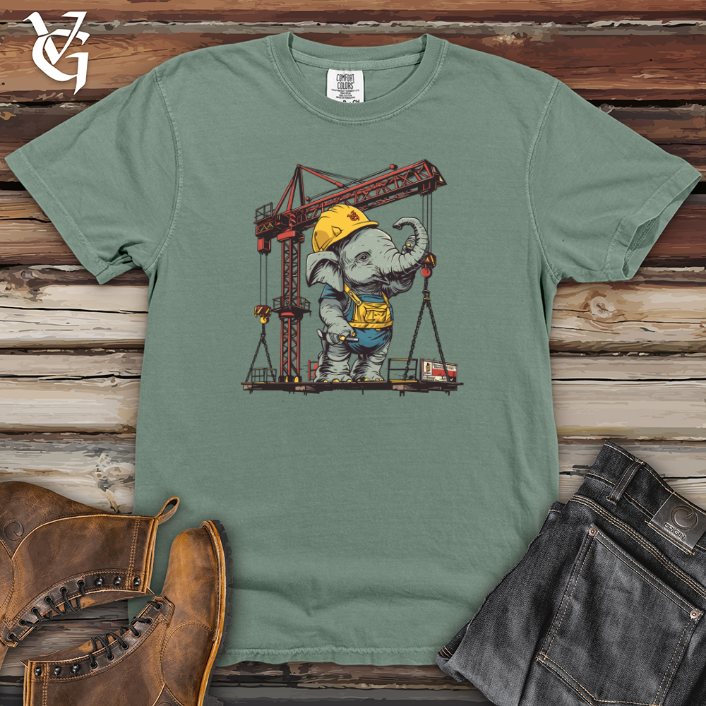 Viking Goods Elephant Construction Crew Heavy Cotton Comfort Colors Tee Bay / L