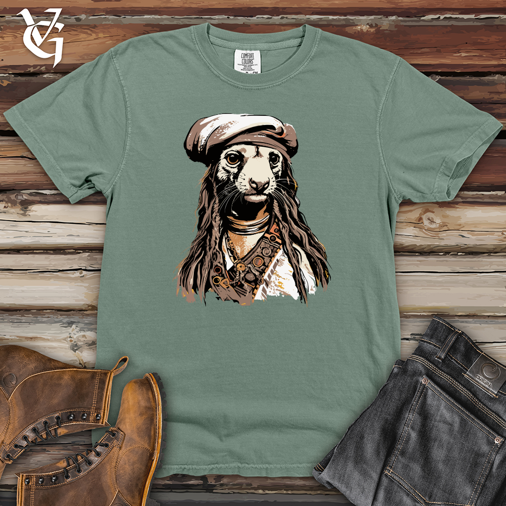 Viking Goods Ferret Pirate Heavy Cotton Comfort Colors Tee Bay / L