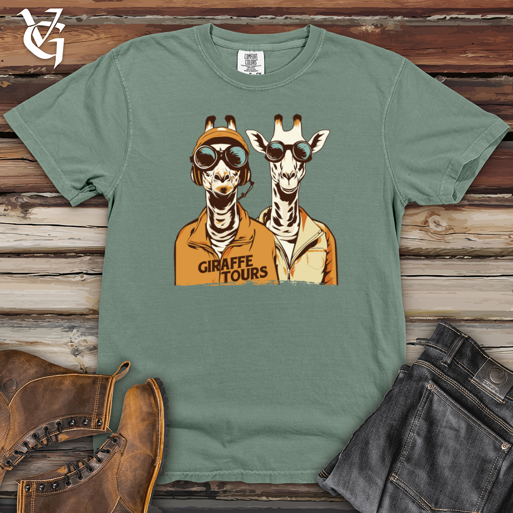 Viking Goods Giraffe Tours Pilots Heavy Cotton Comfort Colors Tee Bay / L