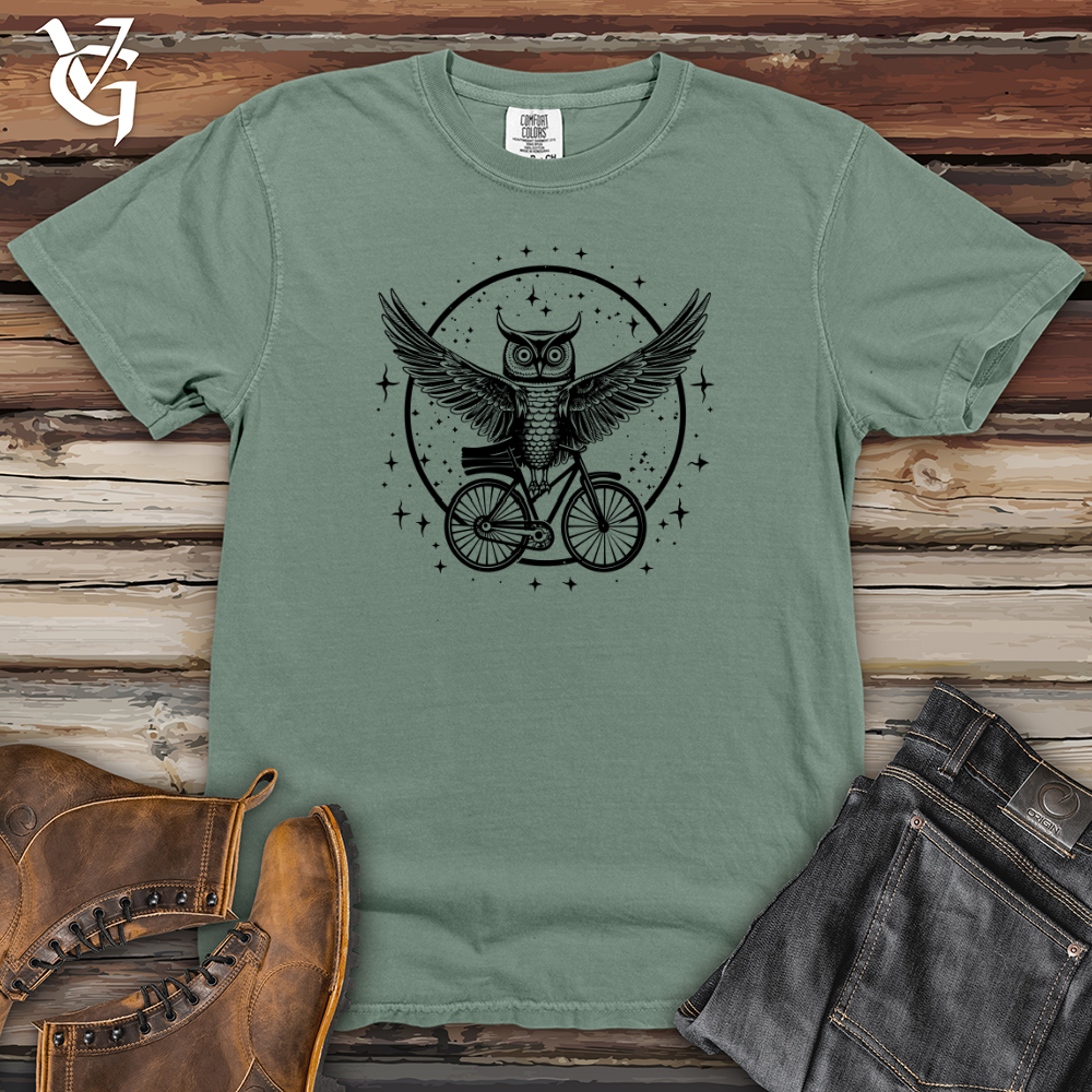 Viking Goods Interstellar Cycling Owl Heavy Cotton Comfort Colors Tee Bay / L