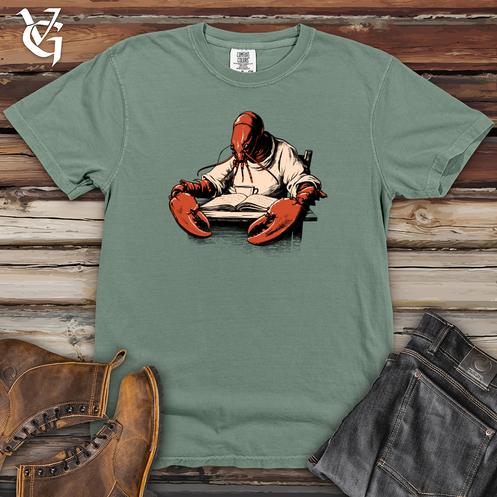 Viking Goods Lobster Literati Tranquil Read Heavy Cotton Comfort Colors Tee Bay / L