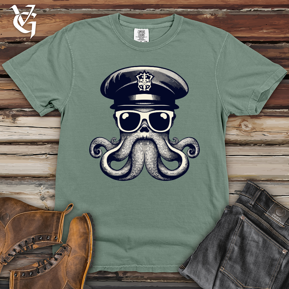 Viking Goods Octopus Officer On Duty Heavy Cotton Comfort Colors Tee Bay / L