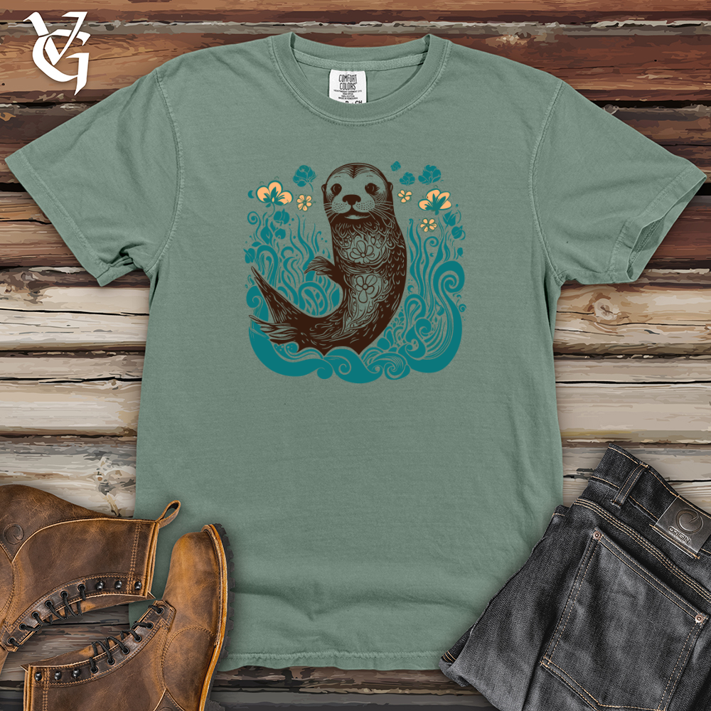 Viking Goods Otter Mermaid Heavy Cotton Comfort Colors Tee Bay / L