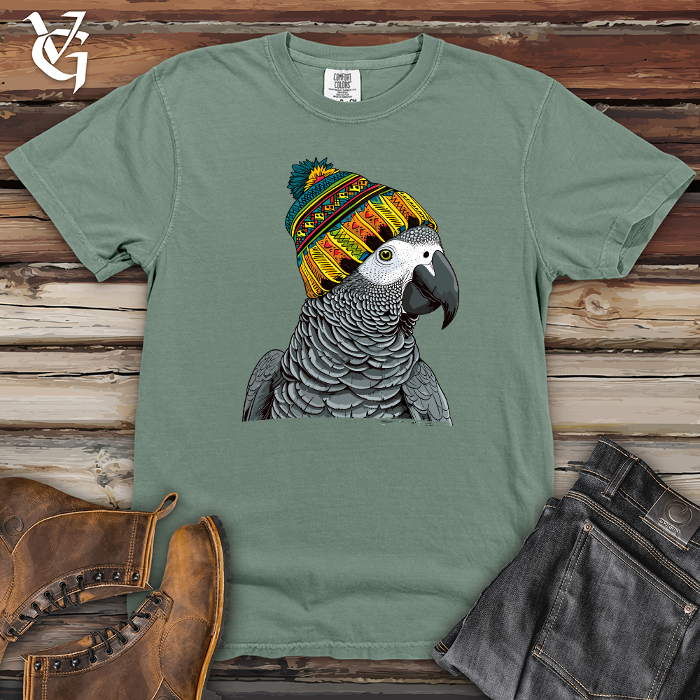 Viking Goods Parrot Beanie Look Heavy Cotton Comfort Colors Tee Bay / L