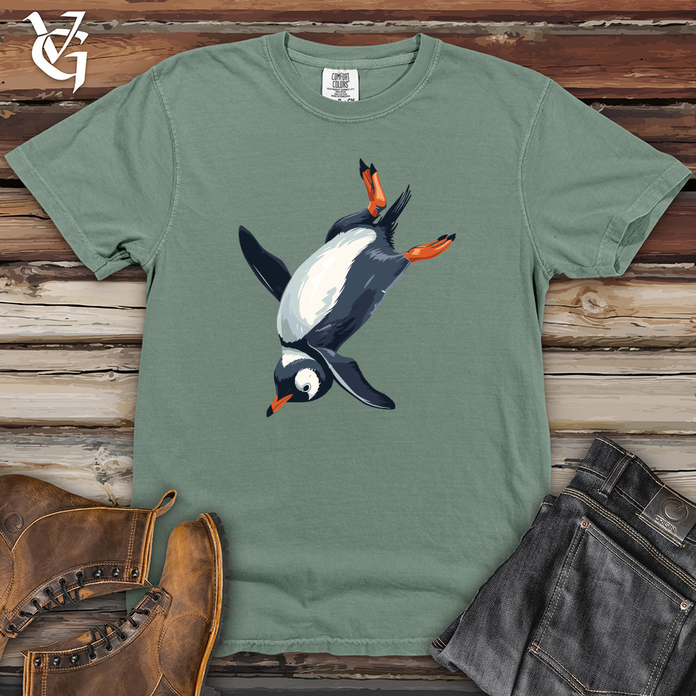 Viking Goods Penguin Sliding Fun Heavy Cotton Comfort Colors Tee Bay / L