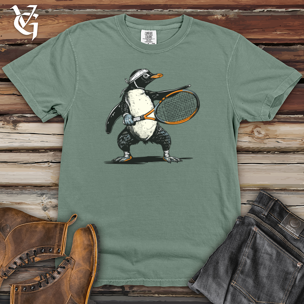 Viking Goods Penguin Tennis Player Heavy Cotton Comfort Colors Tee Bay / L