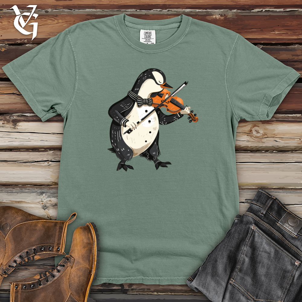Viking Goods Penguin Violin Virtuoso Heavy Cotton Comfort Colors Tee Bay / L