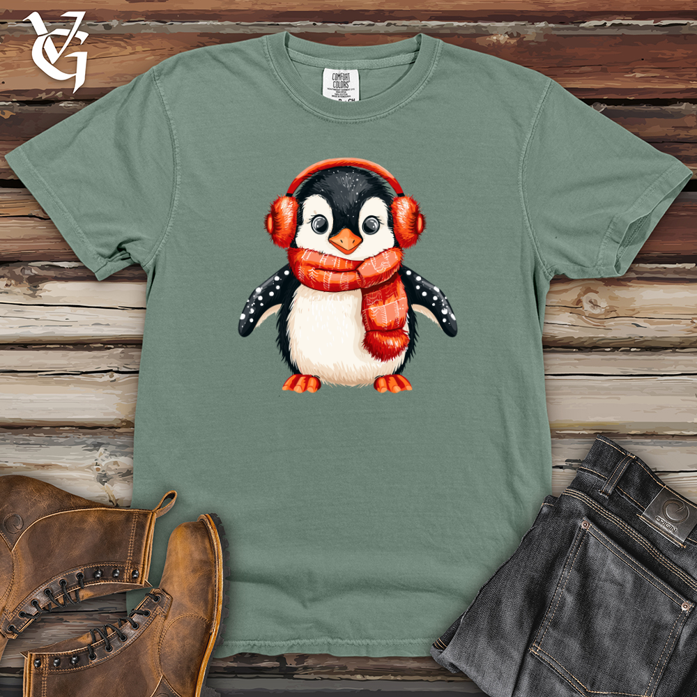 Viking Goods Penguin Winter Warmth Heavy Cotton Comfort Colors Tee Bay / L