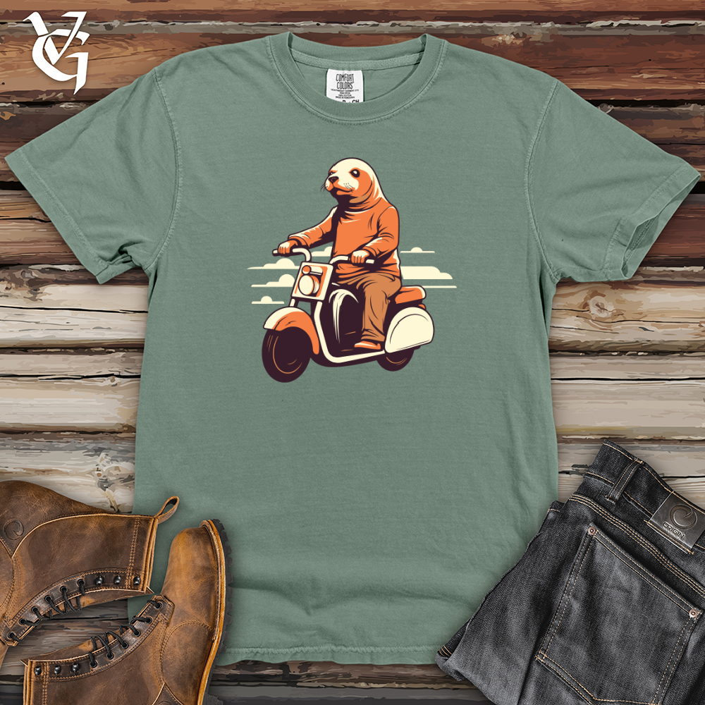 Viking Goods Seal Scooter Cruise Heavy Cotton Comfort Colors Tee Bay / L