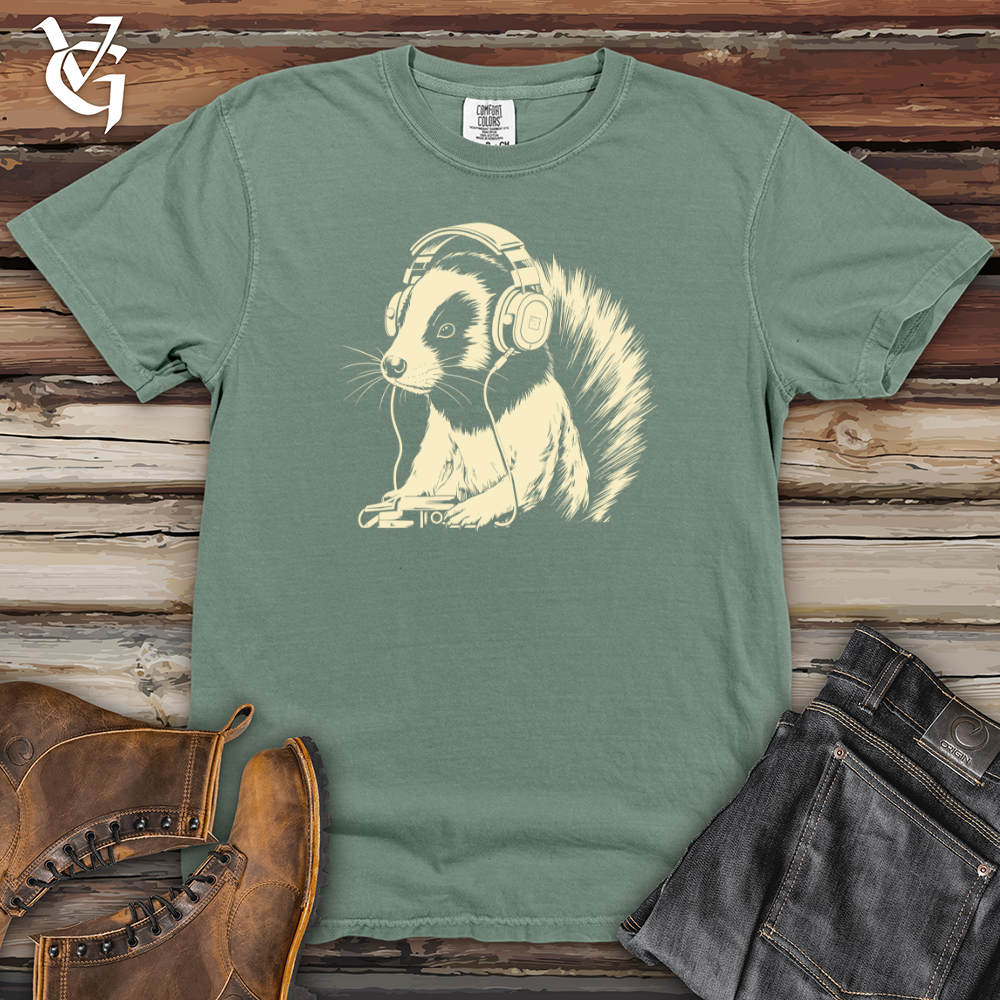 Viking Goods Skunk Headphone Harmony Heavy Cotton Comfort Colors Tee Bay / L