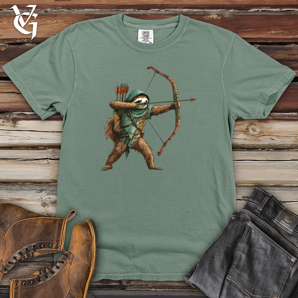 Viking Goods Sloth Archer Adventure Heavy Cotton Comfort Colors Tee Bay / L