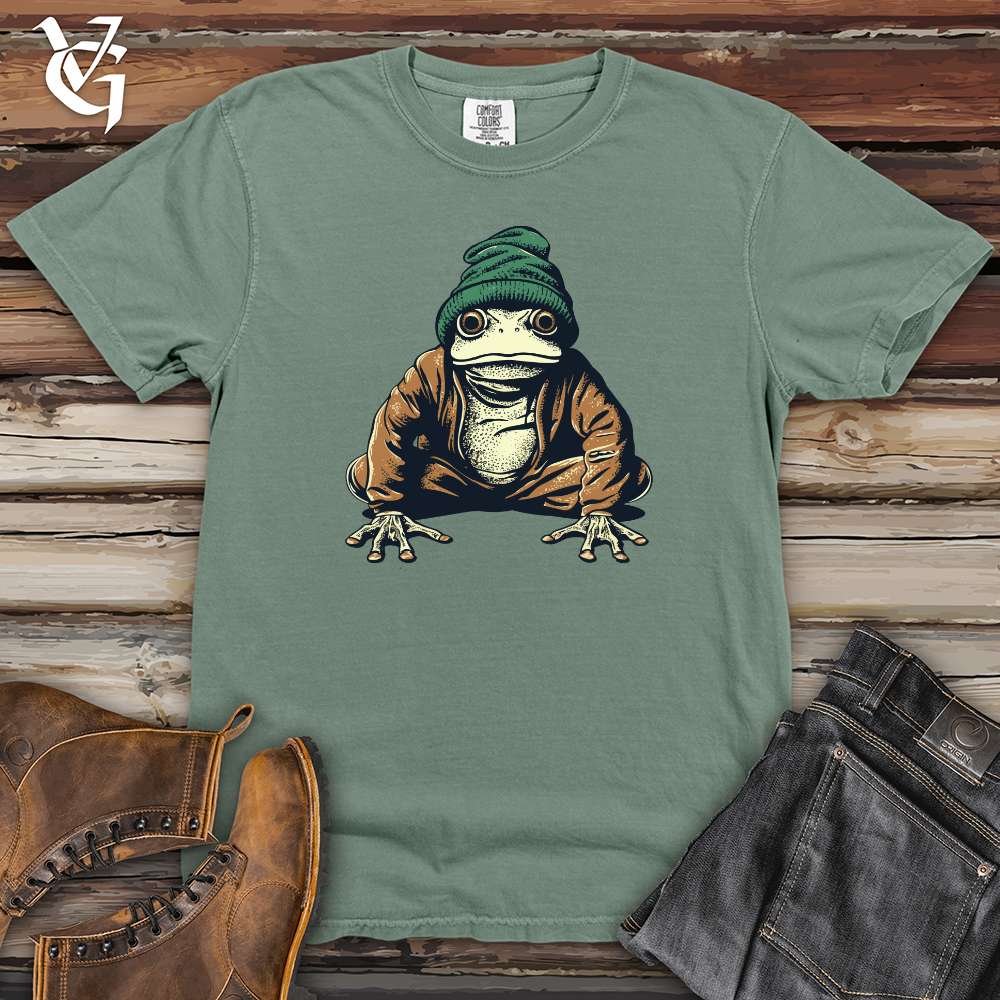 Viking Goods Slouchy Beanie Frog Heavy Cotton Comfort Colors Tee Bay / L