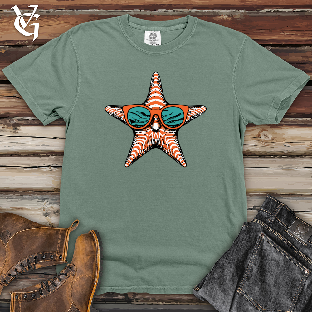 Viking Goods Starfish Seaside Chic Hipster Style Heavy Cotton Comfort Colors Tee Bay / L