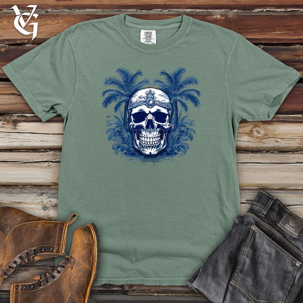 Viking Goods Tattered Captain's Skull Heavy Cotton Comfort Colors Tee Bay / L