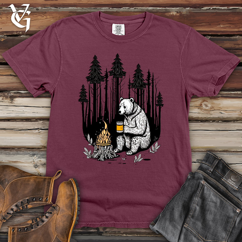 Viking Goods Bear Happy Hour Heavy Cotton Comfort Colors Tee Berry / L